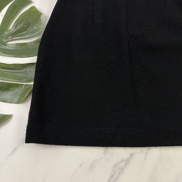 Gap Womens Vintage Y2k Mini Skirt Size 4 Black Wool Blend Tweed Button Trim - Picture 9 of 9